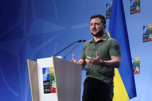 Der ukrainische Präsident Selenskyj zeigte sich dankbar über die Erklärung. reuters