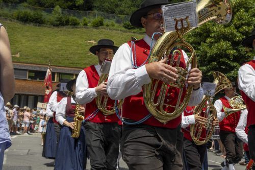 Die Musikanten spielten groß auf.