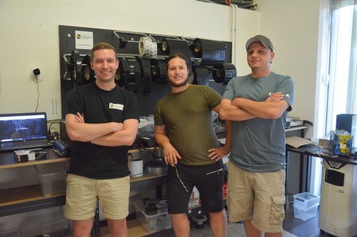 Die Techniker vom Batteriehuus: Henrik Jehle, Fabian Brunold und Daniel Neyer (v.l.n.r.). BVS (3)