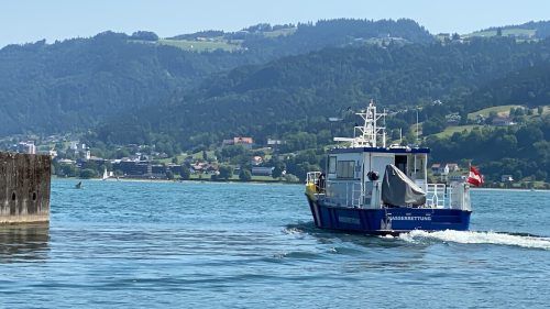 Die Wasserrettung rückte mit insgesamt zehn Einsatzkräften aus.  vol.at