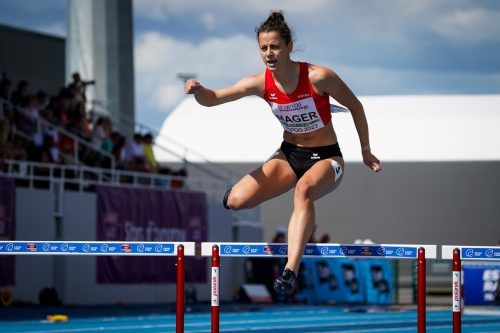 Die Wolfurterin Anna Mager kam im 400-m-Hürden-Halbfinale zu Sturz. ÖLV/Schilderman