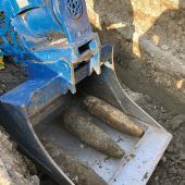 Granatenfund in Baugrube