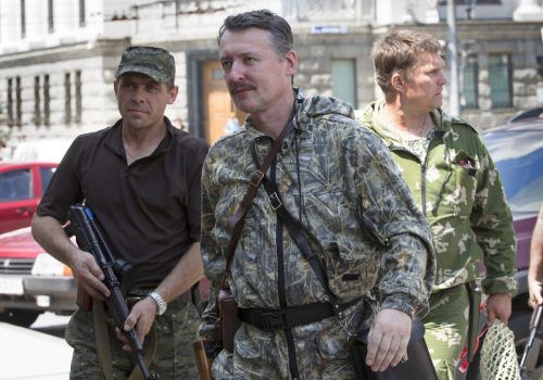Girkin kritisierte zunehmend scharf die Kriegsführung. Das Bild zeigt ihn im Juli 2014.   AP