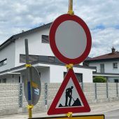 Straßensperren wegen Belagsarbeiten