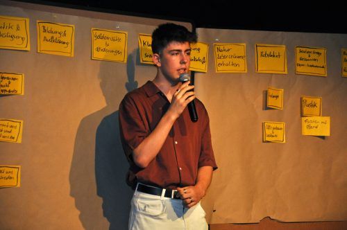 Kiano Loacker vertrat die Klima-Anliegen der jungen Menschen.
