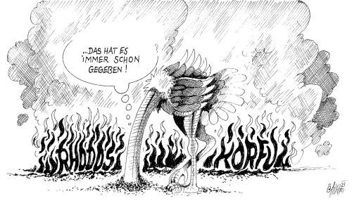 Klima-Vogel-Strauß!