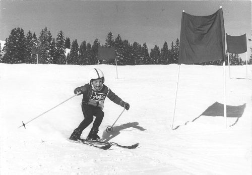 Marc bei seinem ersten Skirennen 1968 in Lech. Privat