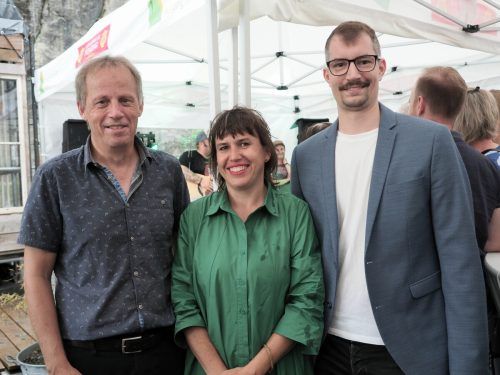 Norbert Schnetzer (KulturGut Trift), Daniela Jochum (Kultursteg Walgau), Stadtarchivar Stefan Stachniß.