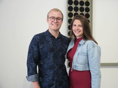 Unter den Vernissagebesuchern: Lino Zanetti und Franziska Präg.