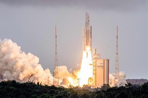 Zwischen 23.30 Uhr und 01.05 Uhr MESZ soll die Ariane-5-Rakete heute Nacht abheben, zum 117. und letzten Mal.  ap