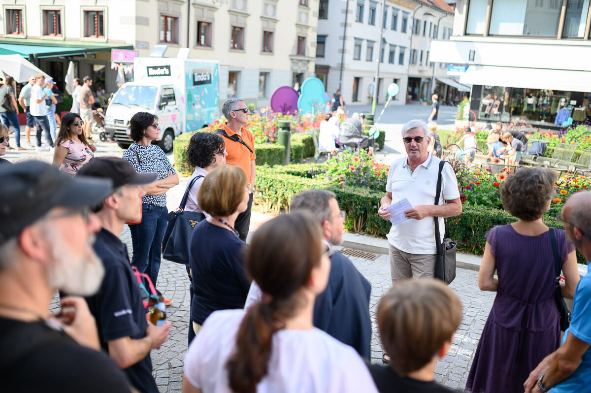 Am Freitag wird in der Dornbirner Innenstadt wieder das Stadtfest Urbikuss gefeiert.Dornbirn Tourismus/M. Rhomberg