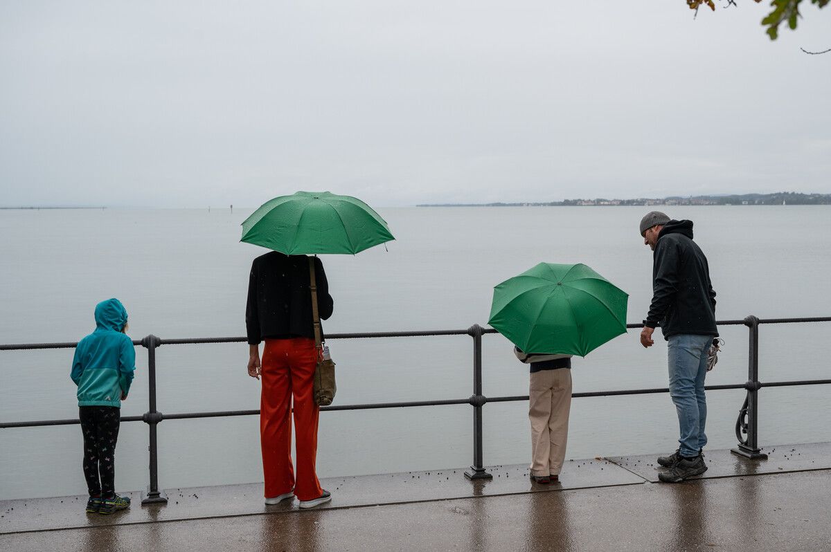 Am Sonntagnachmittag blieb es bei leichtem Regen. a. serra