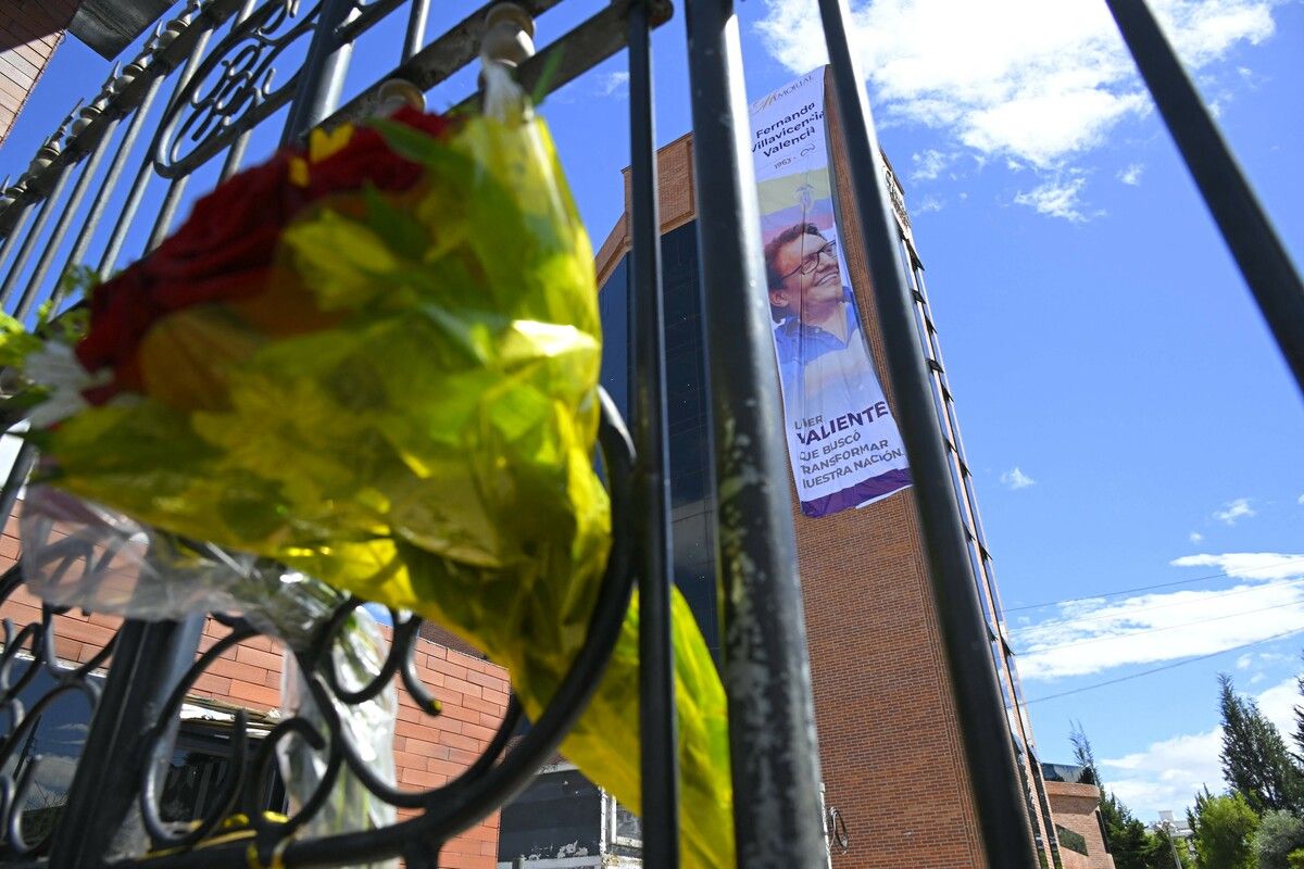 Anhänger des ermordeten Villavicencio trauern um ihn.AFP