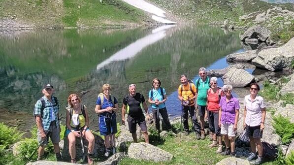 Bei den Alpgueser Seen gab es beim Wandertag eine längere Rast.