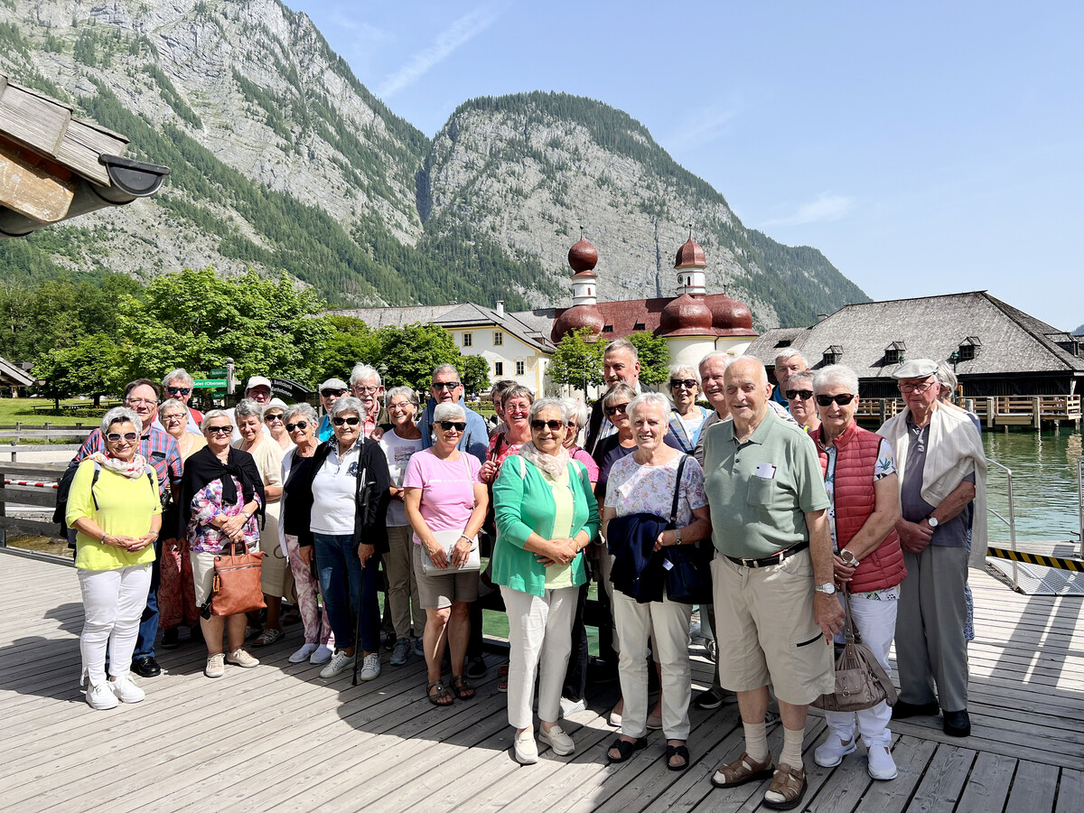 Beste Stimmung herrschte bei der Fahrt nach Mariazell und hier bei der Schiffsfahrt auf dem Königssee.Vlbg 50plus