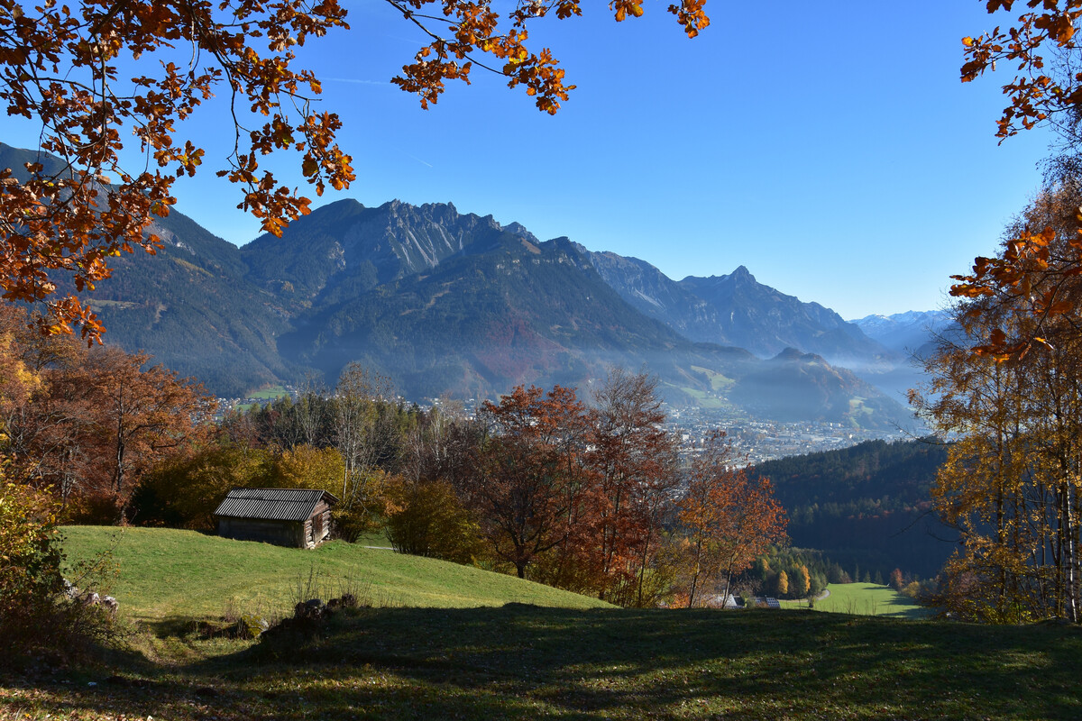 Blick von Bürserberg nach Bludenz.alpenregion bludenz