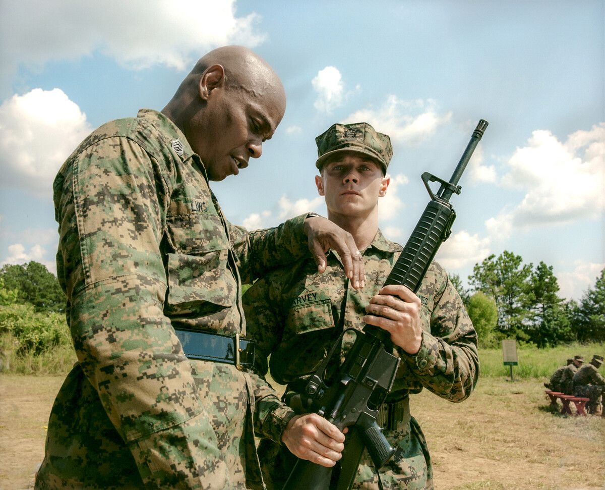 Bokeem Woodbine (l.) und McCaul Lombardi. Josiah Rundles/A24 Films via AP