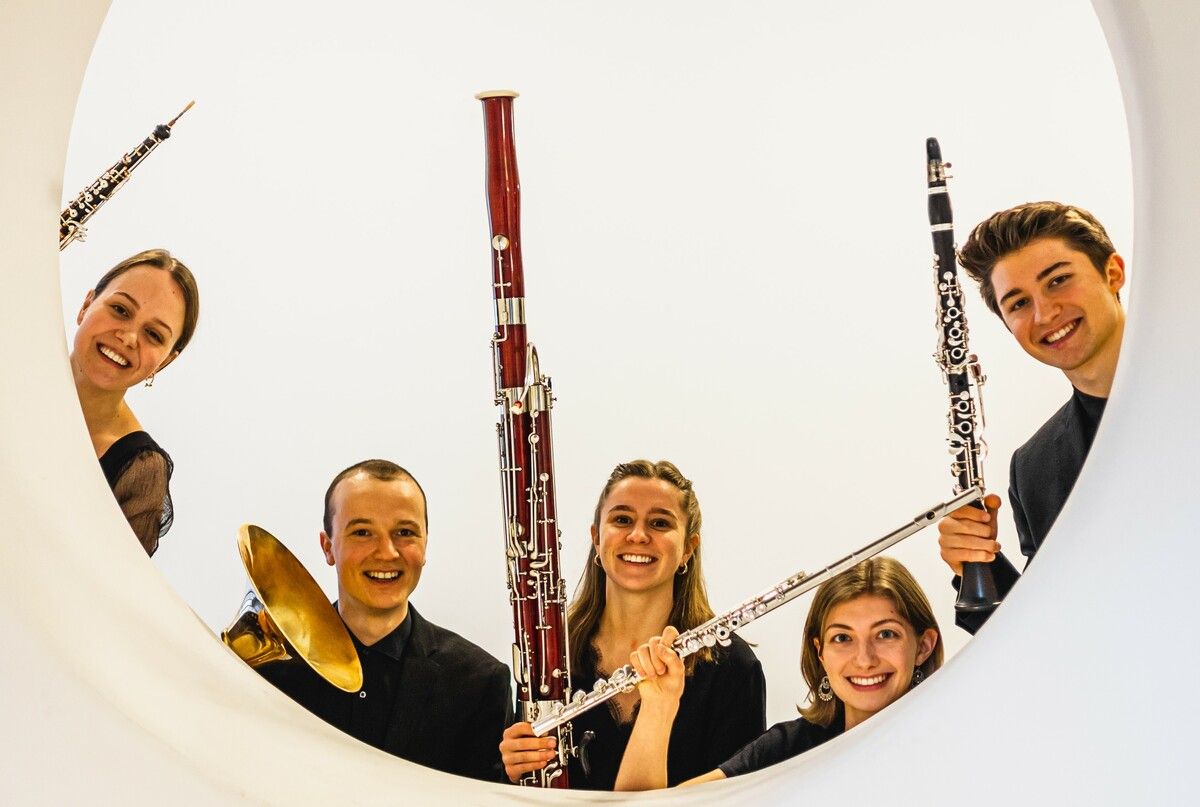 Das „Holzbläserquintett V.Töne“ beschließt den diesjährigen Zyklus der Feldkircher Schattenburgkonzerte. Jannik Schlageter