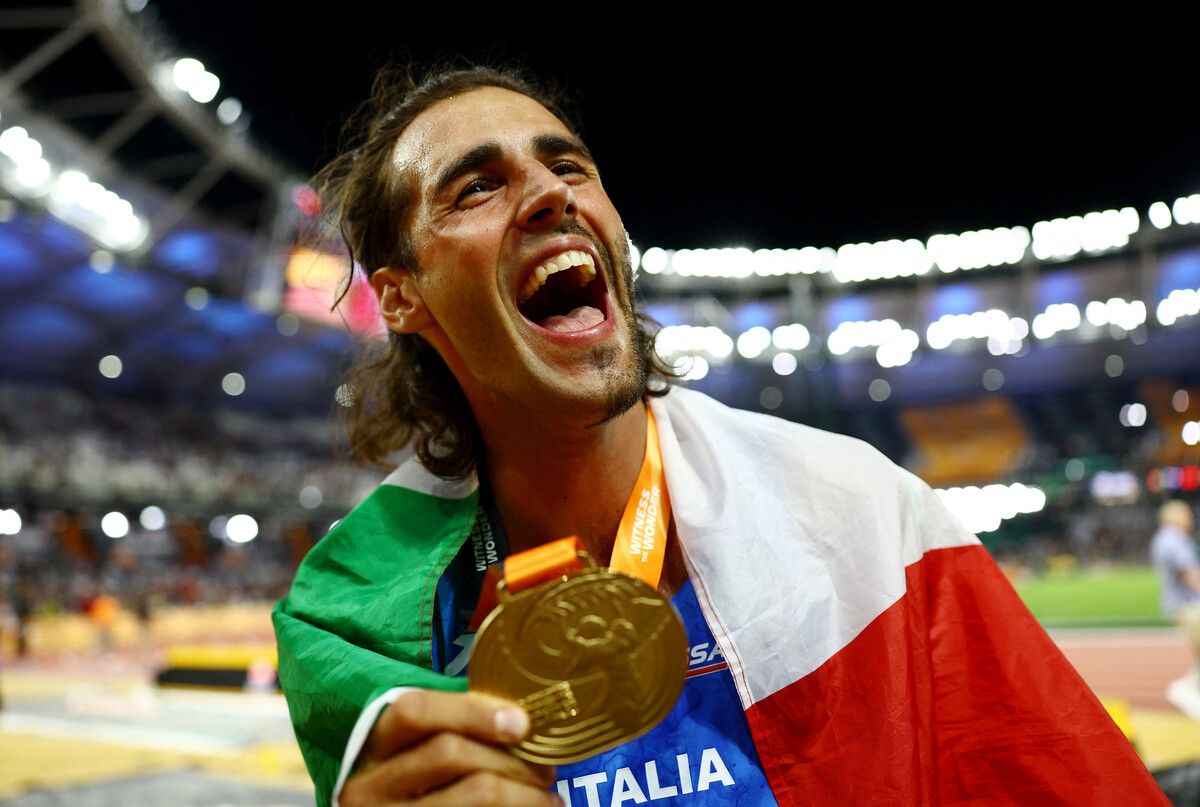 Der Italiener Gianmarco Tamberi konnte nach seinem EM-Titel und dem Olympiasieg erstmals über die WM-Goldene jubeln.Reuters