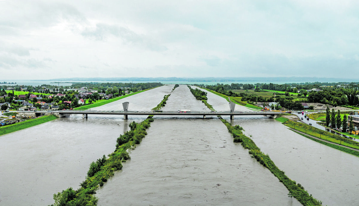 Die Wassermassen des Rheins ergossen sich zwischen Lustenau und der Mündung in den Bodensee in die dafür vorgesehenen Überschwemmungsgebiete. Stiplovsek
