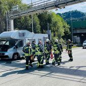Stau wegen Brand