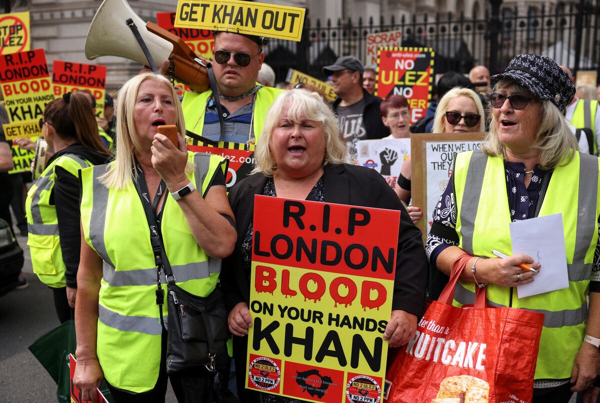 In London haben Anrainer wiederholt gegen die Ausweitung protestiert. Etwa 300 Überwachungskameras wurden in den vergangenen Monaten zerstört oder gestohlen. RTS