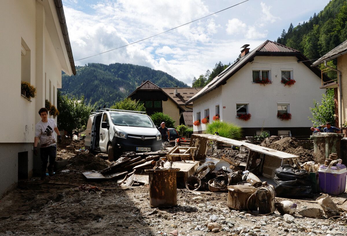In Slowenien ist der Schaden riesig. reuters
