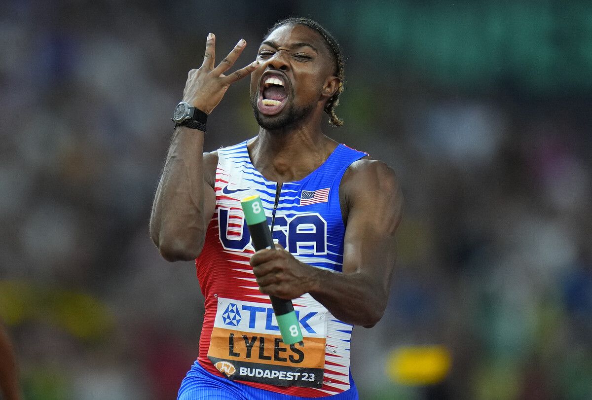 Ist nicht nur Weltmeister der USA: Sprint-Star Noah Lyels.AP