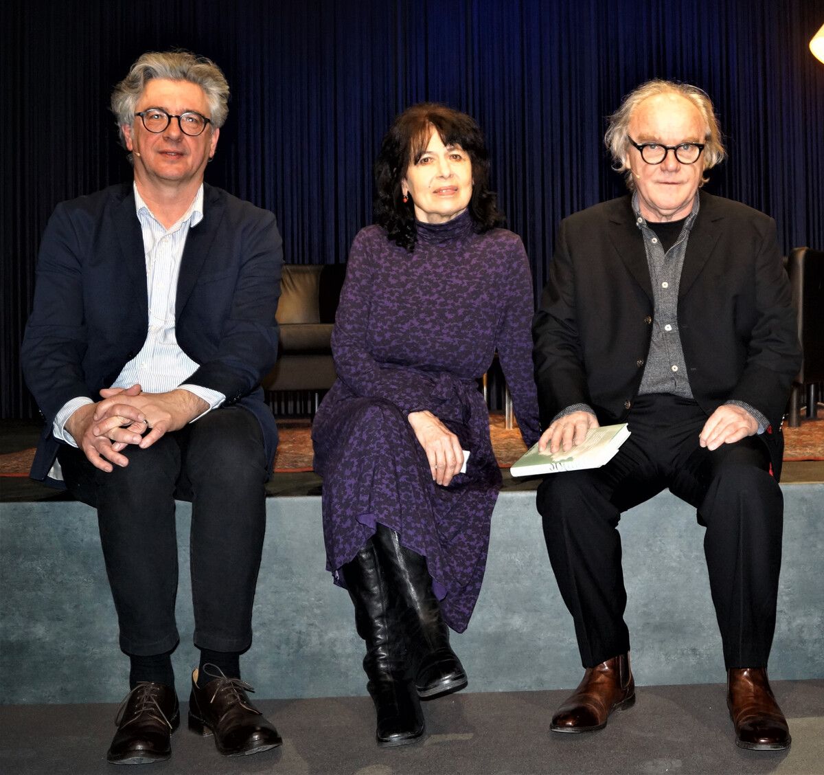 Jürgen Thaler gemeinsam mit Monika Helfer und Michael Köhlmeier (v.l.).YAS