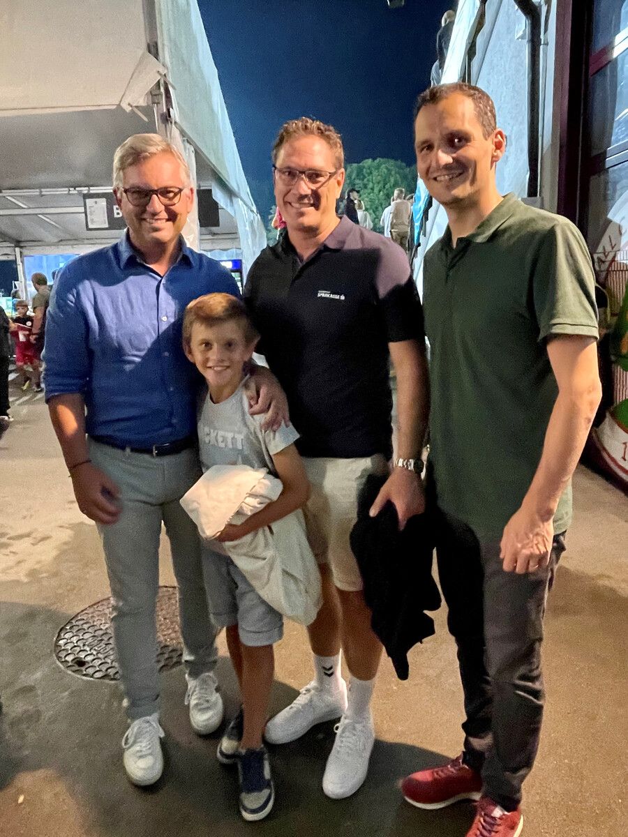 Magnus Brunner, Günther Lutz und Julian Fässler (von links).