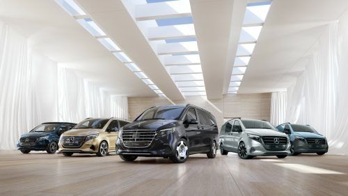 Mehr Luxus für die V-Klasse und ihr batterieelektrisches Pendant EQV, mehr Premium für die gewerblichen Vans Vito und e-Vito. werk