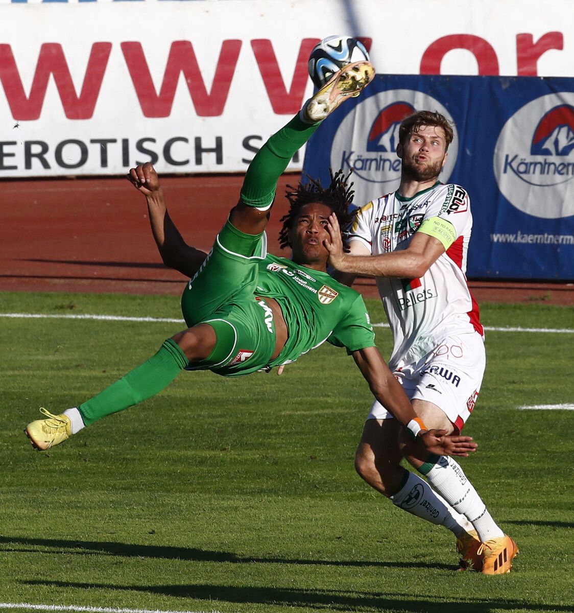 Namory Cisse erzielte gegen den WAC sein erstes Bundesligator, will heute gegen Sturm Graz erneut eine Talentprobe ablegen.gepa