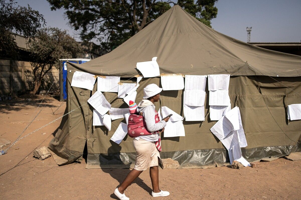 Rund um den Wahlgang in Simbabwe wurden Manipulationsvorwürfe laut.AFP