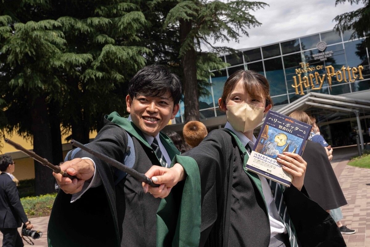 „Schwingt euch auf die Besen“: Hamburg plant einen Harry-Potter-Weltrekord. AFP