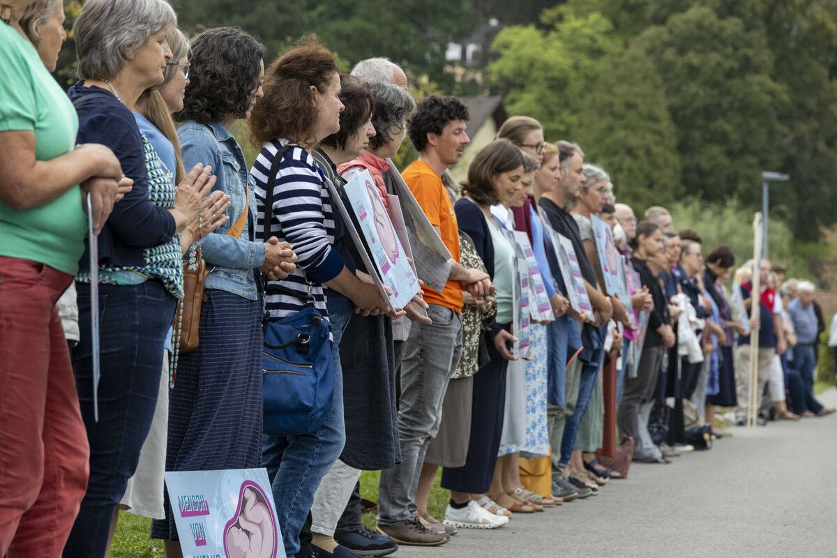 Abtreibungsgegner protestierten in Bregenz. VN/Paulitsch
