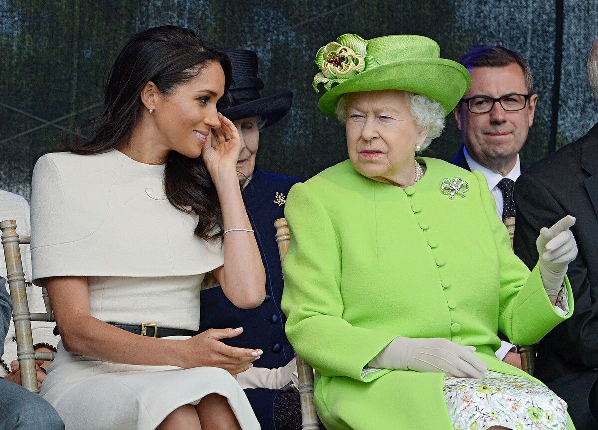 Beim ersten Treffen soll Meghan von der Queen gefragt worden sein, was sie denn von Donald Trump halte. afp