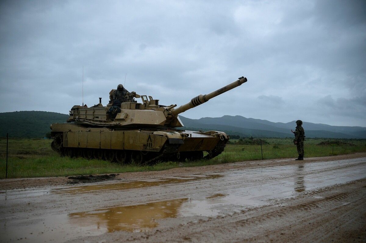 Das Archivbild zeigt einen Panzer vom Typ M1A2 bei einer Übung. AFP