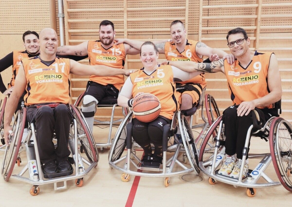 Das Team des RC Vorarlberg mit Mert Can, Thomas Flax, Kevin Siess, Leihgabe vom RC St. Gallen Ursula Ingold, Franz Hagen und Jürgen Egle. MIMA