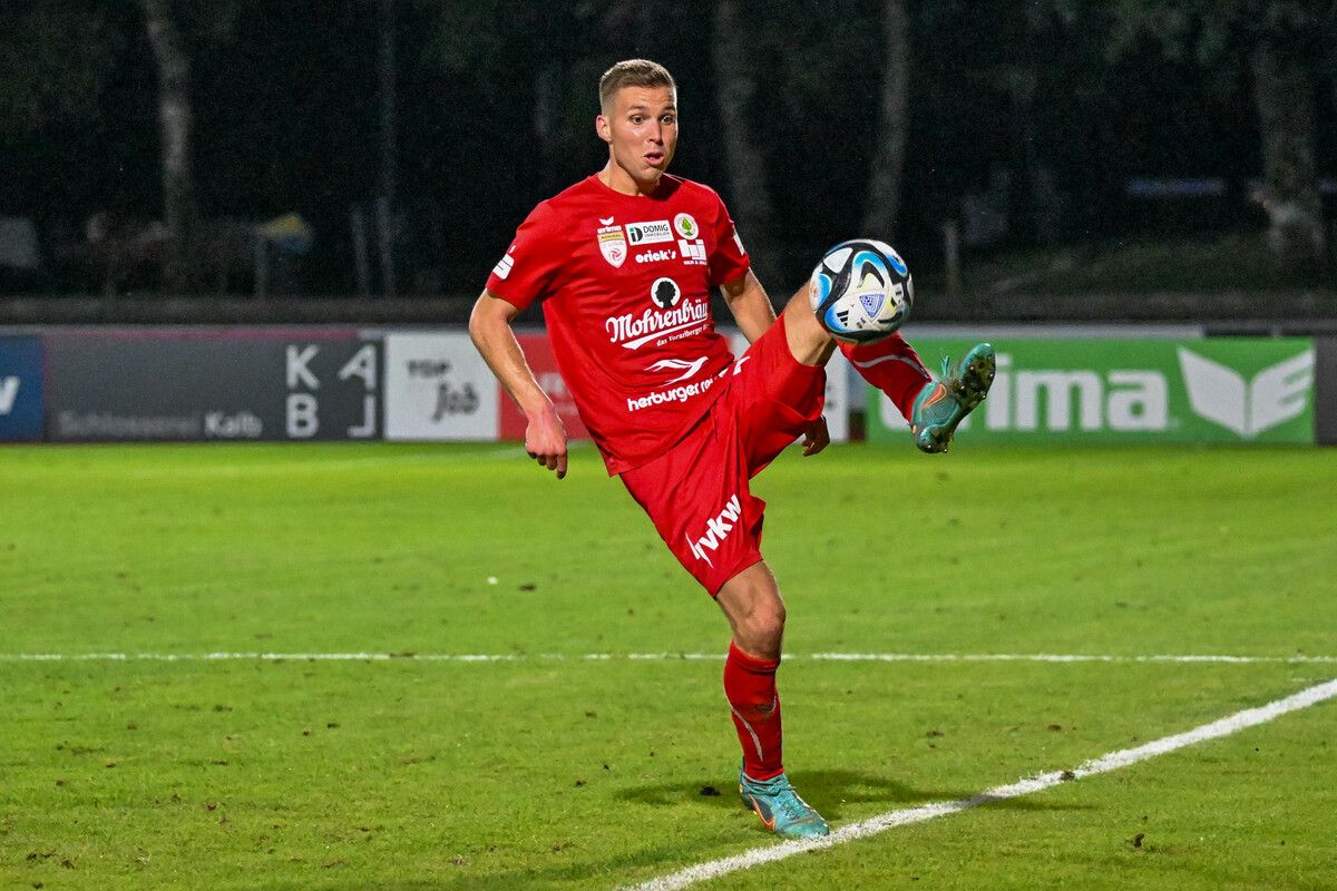 DORNBIRN,AUSTRIA,15.SEP.23 - SOCCER - ADMIRAL 2. Liga, FC Dornbirn vs SKU Amstetten. Image shows Sebastian Santin (Dornbirn). Photo: GEPA pictures/ Oliver Lerch