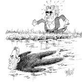 Das Fell schwimmt davon!