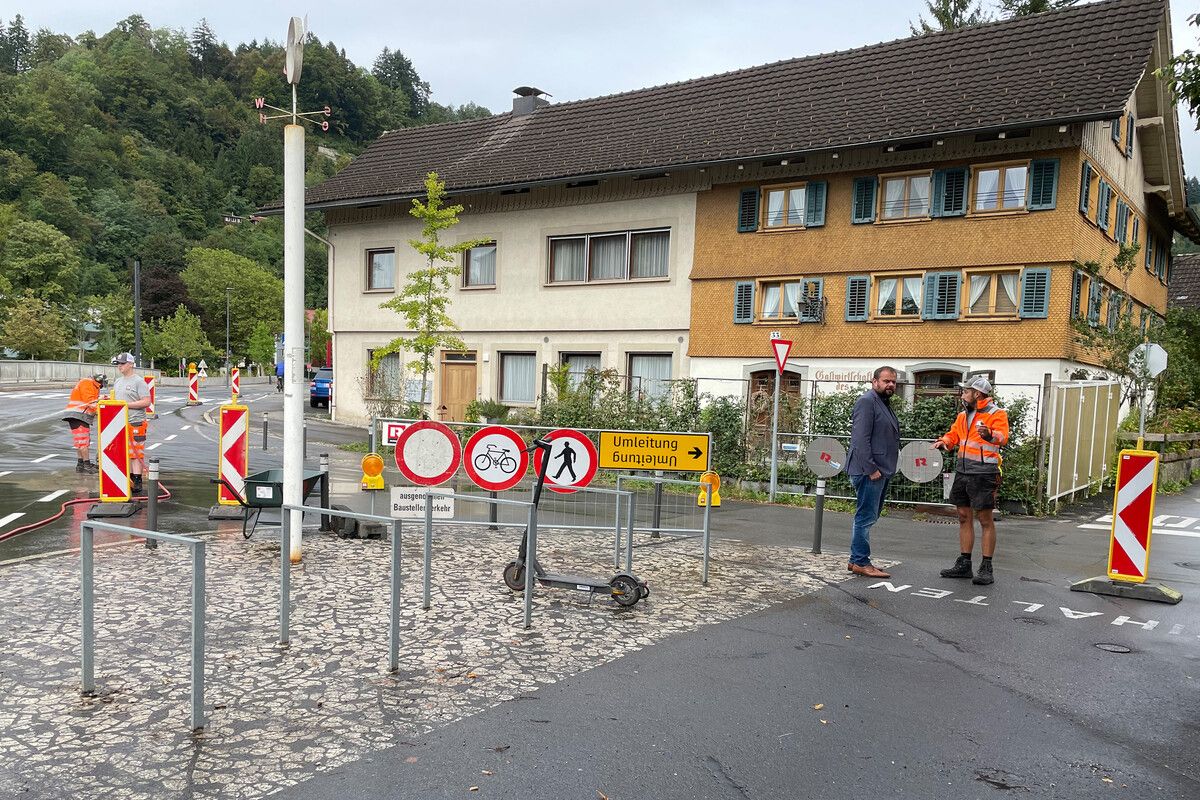 In der Haldengasse wird seit Anfang der Woche der Kanal erneuert.Stadt