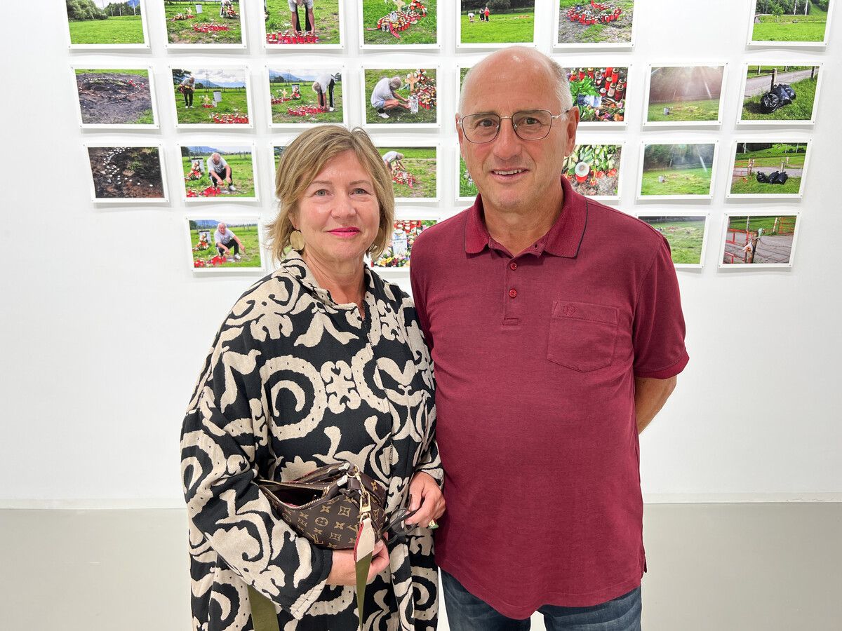 Maria und Romuald Kopf besuchten die Ausstellung.