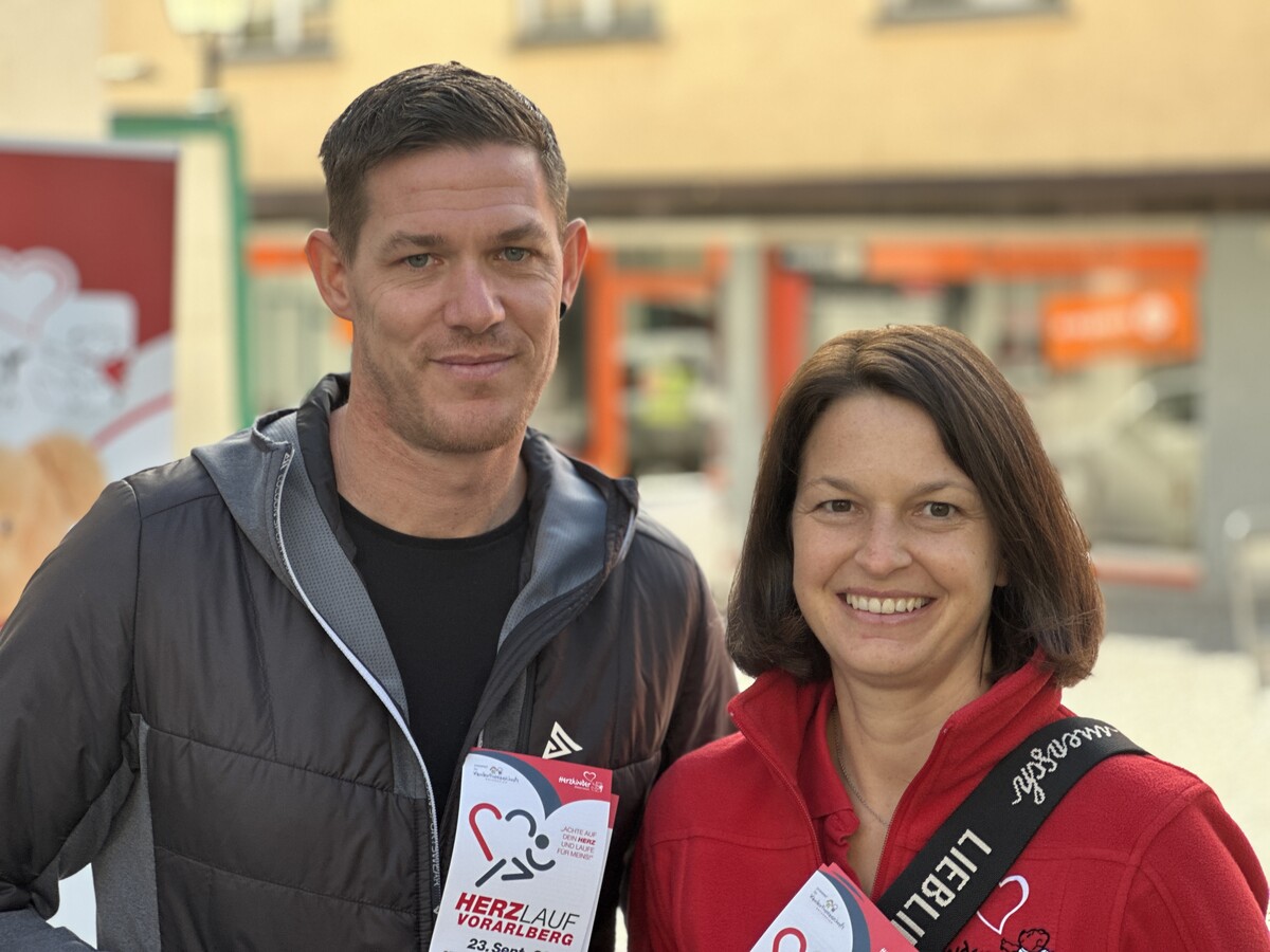Mario Kienz vom TRT Trail Running Team Vorarlberg und Stephanie Huber freuen sich auf den Herzlauf am kommenden Samstag in Bludenz.