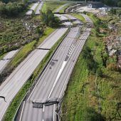 Straße in Schweden nach Erdrutsch für Monate unpassierbar