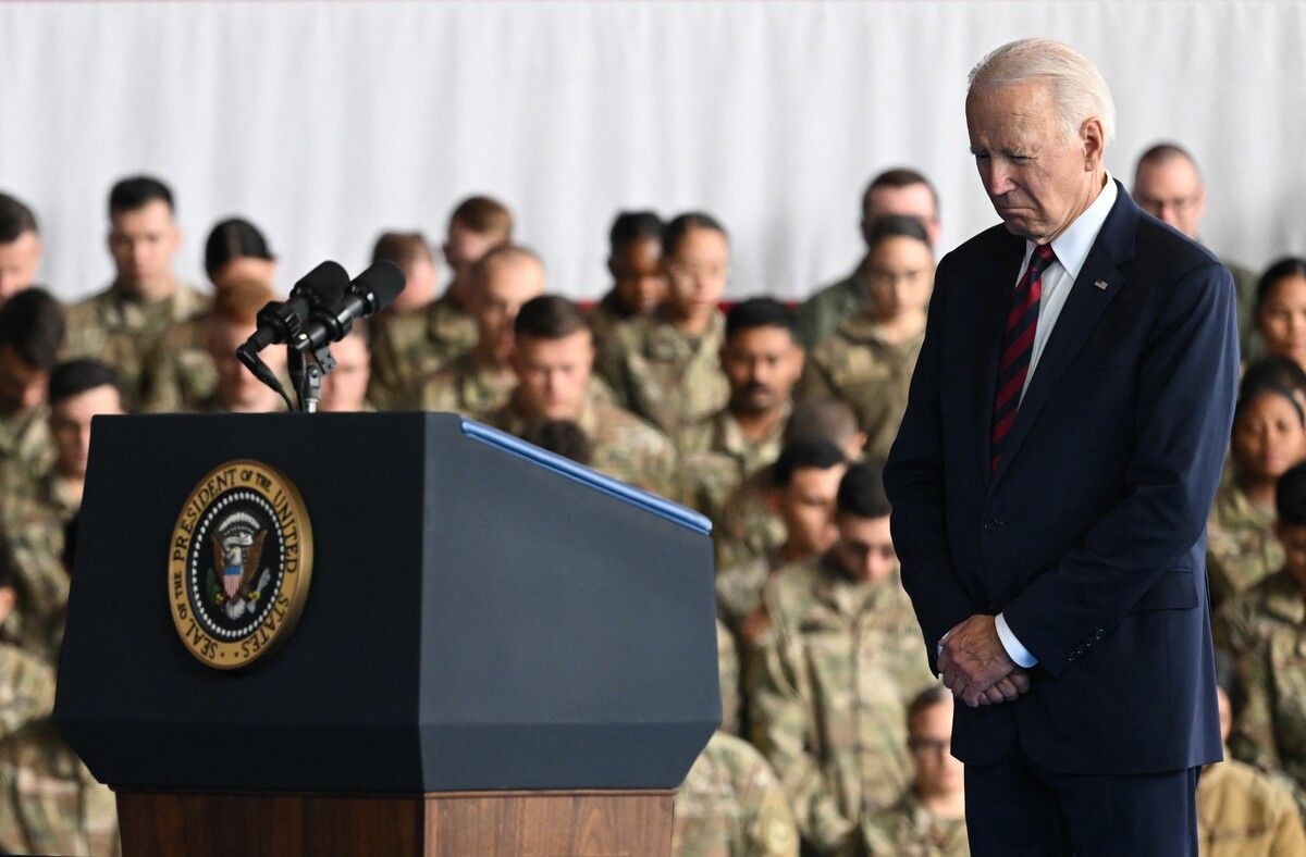 US-Präsident Joe Biden während einer Feier zum 22. Jahrestag der Terroranschläge vom 11. September 2001. AFP