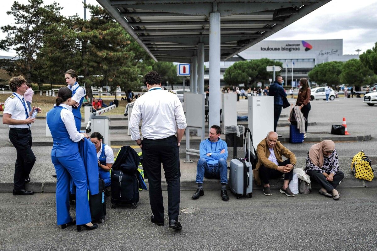 Auch der Flughafen Toulouse wurde wegen einer Bombendrohung evakuiert.  AFP