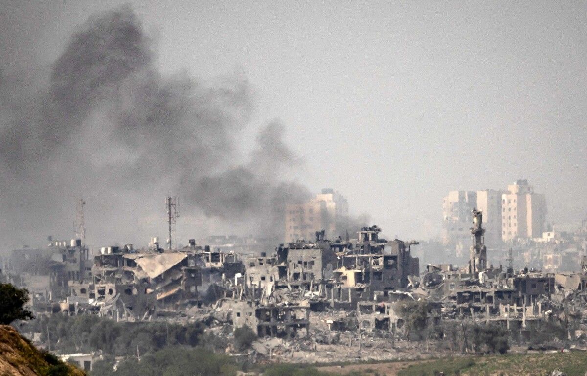 Aufsteigender Rauch im Gazastreifen angesichts der laufenden Kämpfe zwischen Israel und der Hamas.AFP