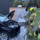 E-Auto in Vandans in Brand geraten