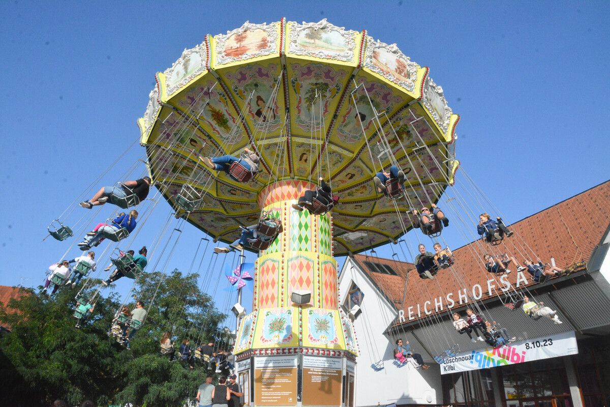 Das große Kettenkarussell ist für alle Besucherinnen und Besucher auf der Lustenauer Kilbi immer die Hauptattraktion. BVS(7)