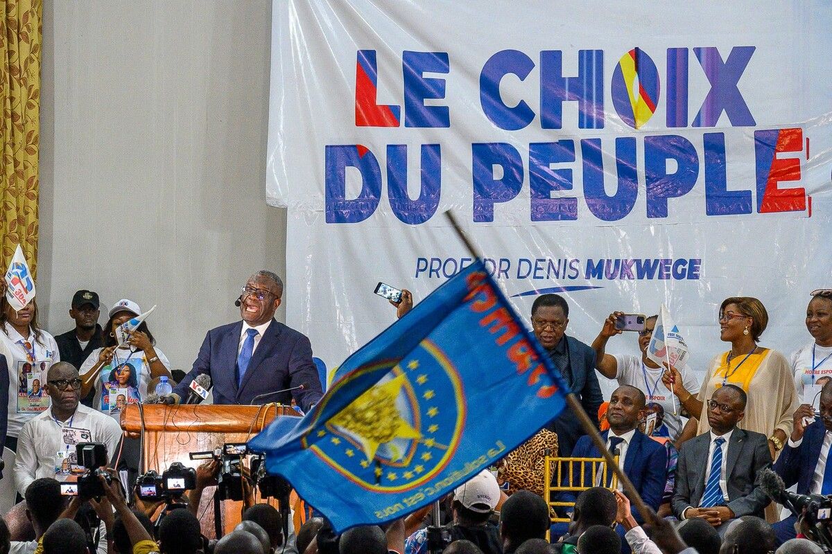 Der Friedensnobelpreisträger von 2018, Denis Mukwege, hat seine Kandidatur zur Präsidentschaft des afrikanischen Staates Kongo bekannt gegeben. AFP